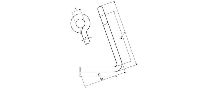 PF鋼板起重吊具尺寸圖