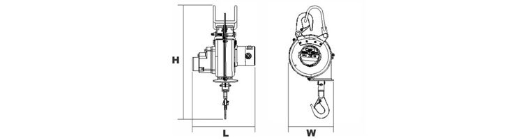 臺(tái)灣小金剛電動(dòng)葫蘆尺寸圖
