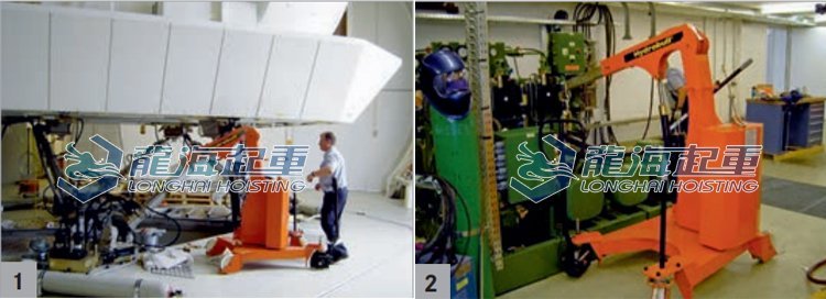 Hydrobull帶旋轉臂液壓小吊車使用案例